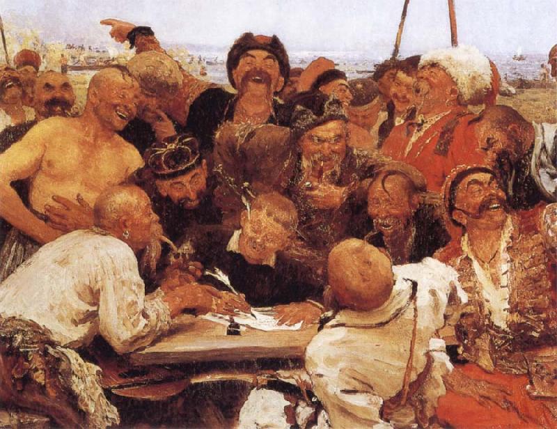 llya Yefimovich Repin Zaporozhian Cossacks Spain oil painting art